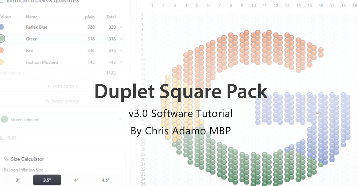 Modello di progettazione Duplet Square Pack v3.0