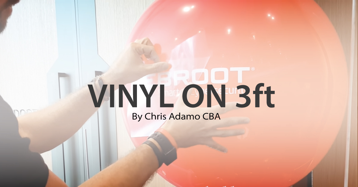 Vinyl decal on 3ft balloons