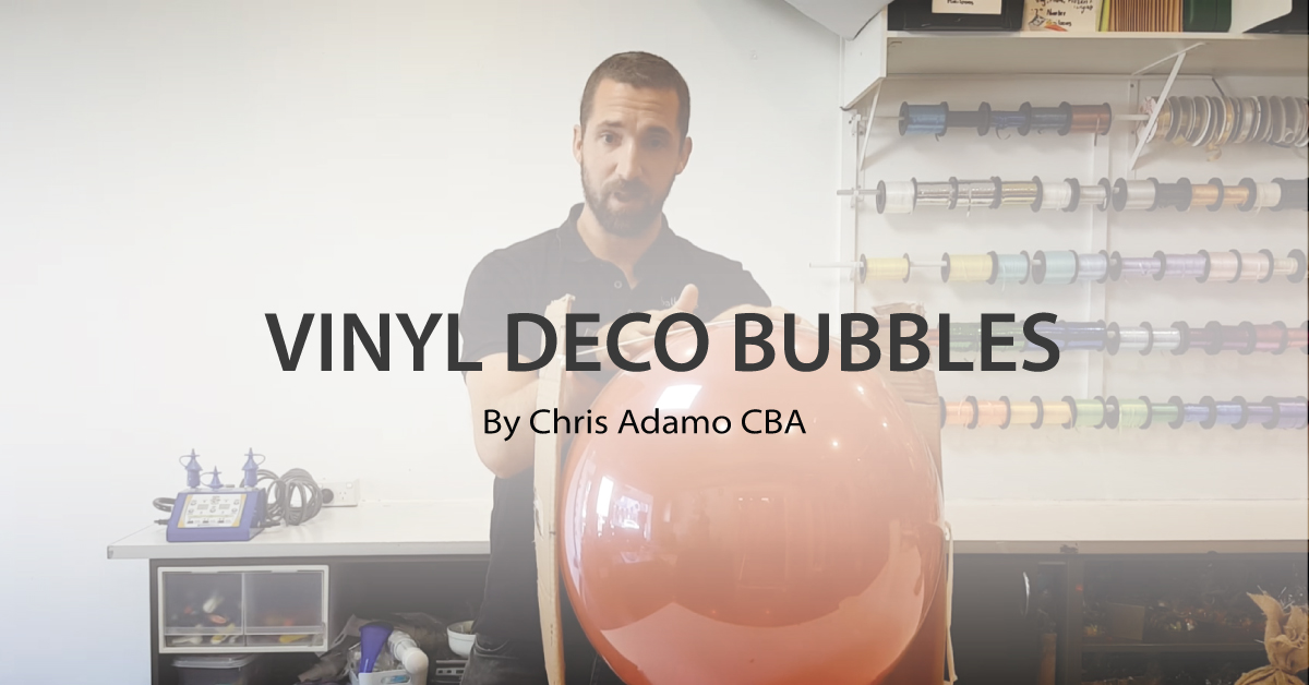 Vinyl onto 24″ Deco Bubble balloons