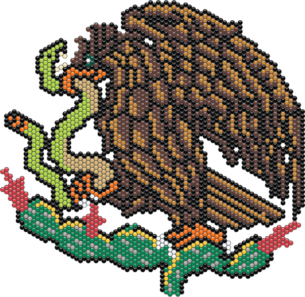 Escudo de la bandera de México. 