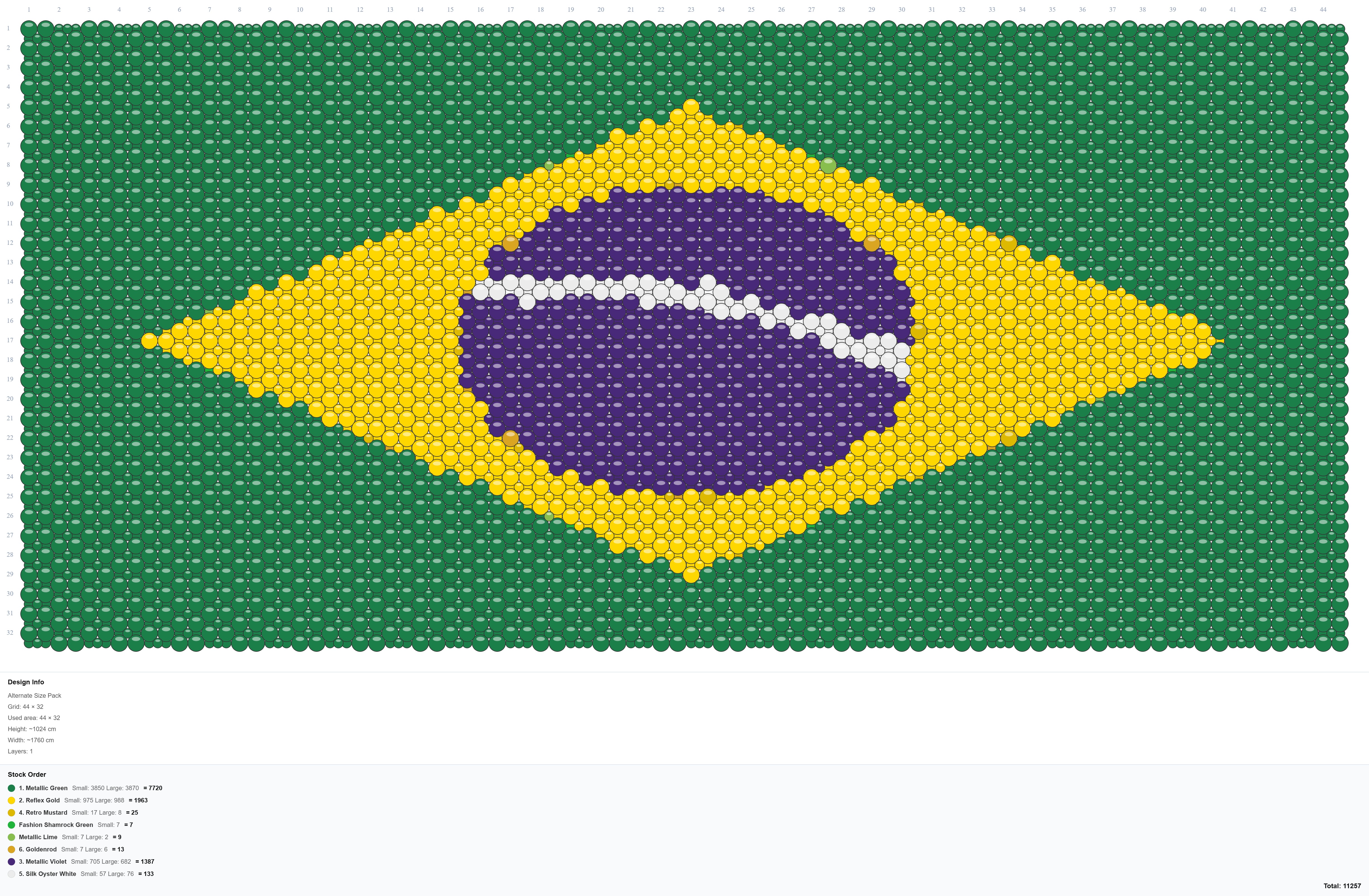 Finished installation: Brazilian Flag