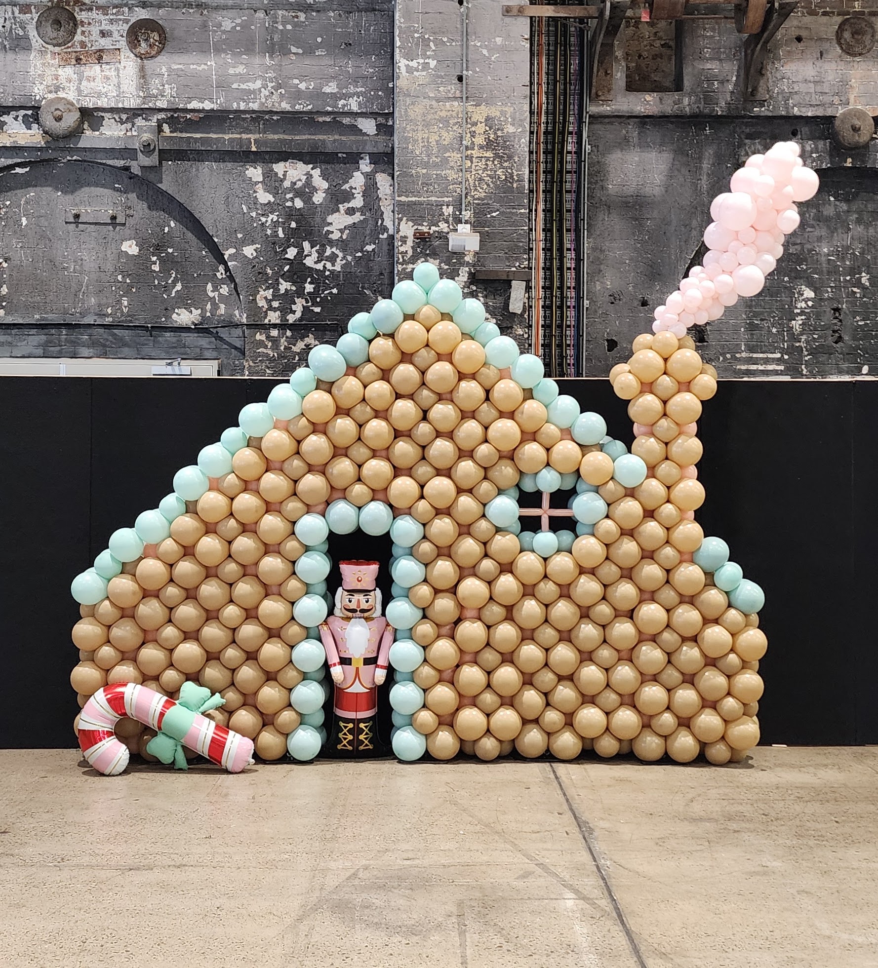 Finished installation: Brown Gingerbread House